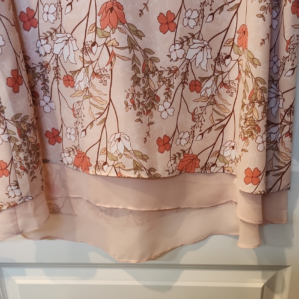Vintage 1946 Pink Floral Sleeveless Tank Top Size Large - Picture 4 of 5